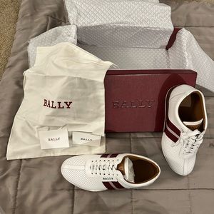 Bally Men’s sneakers size 7 1/2 white with red